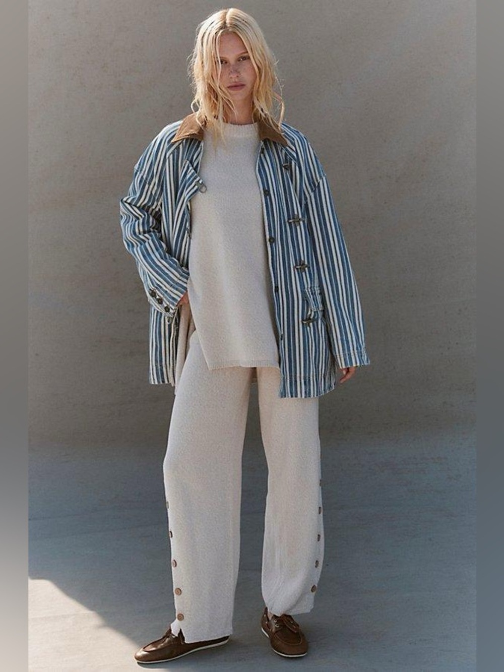 NWT! Free People Free-Est Button Up Sweater Set Sz Small